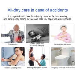Smart Tuya WiFi/Zigbee Emergency SOS Button Wireless Call Button for Elderly and Patients Safety Alert System for Quick Help