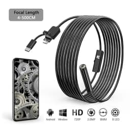 3.9/5.5/7.0/8mm 1080P 3in1 Single Dual Lens Endoscopic Inspection Tool Camera Piping Endoscope For Android Mobile Smartphone Car