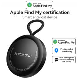 BOROFONE BC104 AirTag Bluetooth Tracker Find My iPhone Compatible for Keys Pets Luggage Elderly Kids Mini GPS Locator Anti-Lost