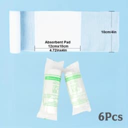 6Pcs Medical Sterile Gauze Bandage Roll PBT Elastic Hemostatic Trauma Wound Care First Aid Travel Absorbent Pads Disposable Kit