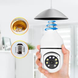 Smart 5G Wifi E27 Bulb 2MP Surveillance Camera IPTV Night Vision Automatic Human Tracking Smart Home Security Protection CCTV