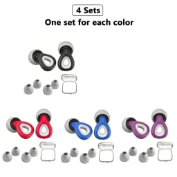 HUAK 1 pair of silicone earplugs, ear protection, hearing protection,swim, sleep, work, travel and other scenes, noise reduction