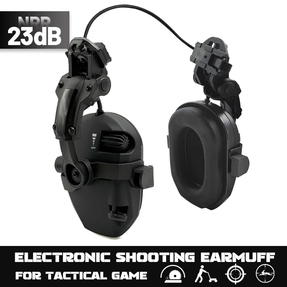 Premium Electronic Shooting Earmuffs - 23dB Active Noise Cancelling Hearing Protection for Hunting Shooting & Tactical Training