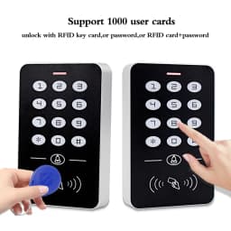 OBO Standalone Access Control Keypad RFID Keyboard System Waterproof Outdoor Cover 125KHz Controller Card Reader 10pcs Keyfobs