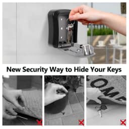 1pc Wall Mount Key Lock Box,4 Digit Password Code Security Lock,Secure Home Hotel Emergency Travel,Storage Box Organizer