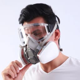 6200 Half Face Dust Gas Mask Respirator For Industrial Paint Spray Chemical Organic Vapor With Filters Protection Widely Used
