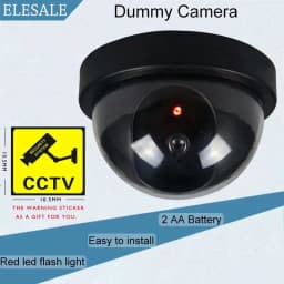 Dummy Camera Flashing Led Fake Camera Creative Black Plastic Dome CCTV Camera Power Via AA Battery Surveillance Security System
