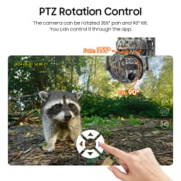 INQMEGA 8MP Solar Powered Camera 4K 4G / WIFI Solar Camera Solar Panel Security PIR Human Detection Cam in Forest