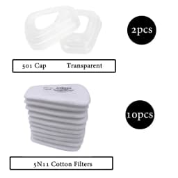 5N11 Cotton Filters For 6200/7502/6800 Gas Dust Mask Accessories 501 Filters Cover 603 Pre-Filter Adapter Replaceable Filters