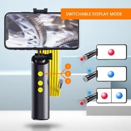 Dual Lens WIFI Endoscope HD1080P Wireless Pipe Inspection Borescope Camera Car Check Waterproof LEDs 2600mAh With Phone Holder