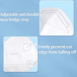 10/30/50 Pcs White KN95 Mask -5-Layer Breathable Design, With Elastic Ears and Adjustable Nose Bridge, Dustproof, Daily Use