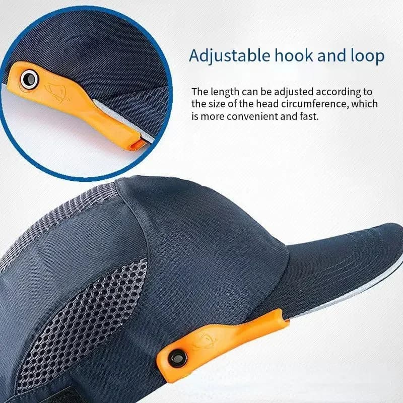 Safety Bump Cap with Reflective Stripes Lightweight and Breathable Hard Hat Head Helmet Workplace Construction Site Hat Black