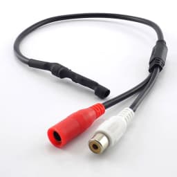 DC 12V CCTV Camera DVR Video Surveillance System with Micro Audio Microphone RCA Power Inlet for Security Cameras .C5
