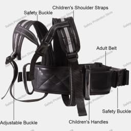 Kids Motorcycle Safety Belt Child Adjustable Reflective Rear Seat Grab Handle Strap Motorcycle Breathable Harness Anti-Drop