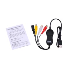 Ezcap158 USB 2.0 Audio Video Capture Card AV S-Video Analog Video Recording for VHS Player V8 Hi8 Camcorder Camera Windows MAC