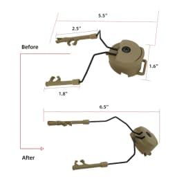 1 Pairs Tactical Headset Bracket Fast Ops Core Helmet ARC Rail Adapter Set For Comtac II Noise Cancelling Headset