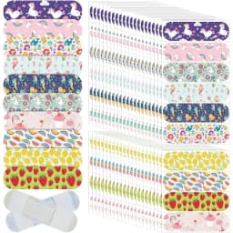 10pcs PE Waterproof Breathable Cartoon Band Aid for Children Cute Cartoon Sticker Plaster Color Elastic Bandage
