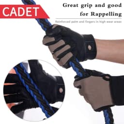 XYEHS Cadet Climbing Safety Work Gloves Palm & Fingertip Reinforced, Great Grip Comfortable Fit for Construction Outdoor Sports