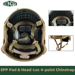 FAST Tactical Riot Helmet ABS 4-Point Suspension Adjustable Head Circumference for Military CS Airsoft Outdoor Protection