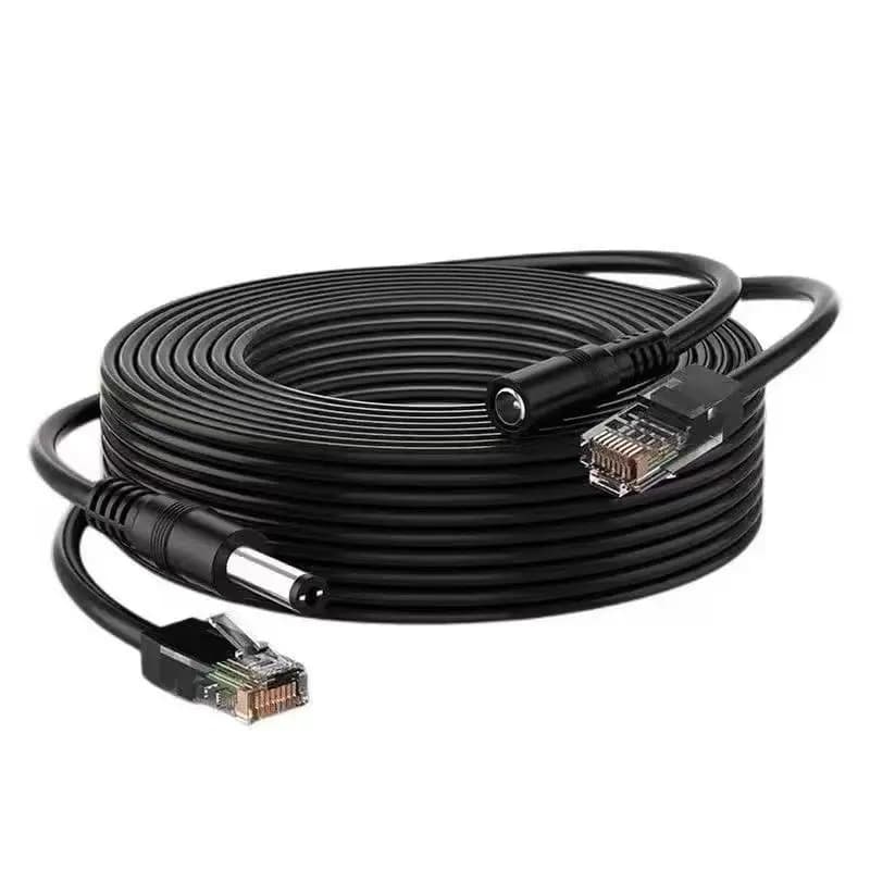 CCTV RJ45 Cable Ethernet Surveillance Camera DC Power Cat5 Internet Network LAN Cord POE IP Camera Wifi Connection