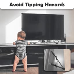 Safety Strap Anti Tip Straps for TV and Furniture Adjustable Anti Tip TV Strap Baby Proofing Child Safety Metal Connectors Clamp