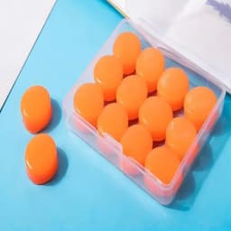 12PCS Silicone Ear Plugs Noise Reduction Sleep Anti Canceling Sound Insulation Earplug Protection Sleeping Reusable Ear Plugs
