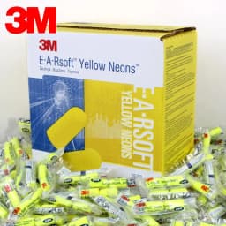 10 Pairs Authentic 3M 312-1250 Foam Soft Corded Ear Plugs Noise Reduction Norope Earplugs Swimming Protective Earmuffs
