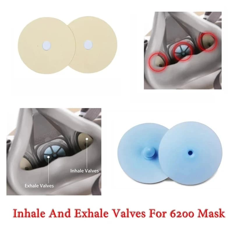 5-10pcs Replaceable 6893 Inhale Valves 6889 Exhale Valves For 6200/7502/6800 Respirator Silica Gel 6200 Mask Accessories Replace