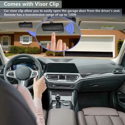 3 in 1 MultiFrequency Electric Gate Remote Control Garage Door Opener With Sun Visor Clip 280MHz-868MHz Code Grabber
