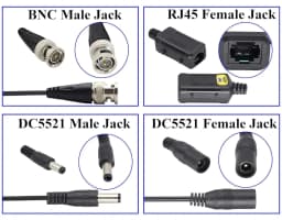 8MP/4K Passive HD BNC Video Power Balun Transceiver Transmitter Via UTP RJ45 Cable AHD/TVI/CVI/CVBS Cable Connectors for Cameras