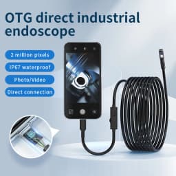 KERUI 8mm 2MP Endoscope Automotive Borescope Inspection Camera Dual/Single Lens for Iphone IOS Smart Phone Android Type C Cars