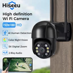 Hiseeu 1080P HD Smart Wifi PTZ Camera 5xDigital Zoom Human Detect Alert Auto Tracking ONVIF CCTV IP Camera Security Protection