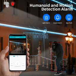 Hiseeu 1080P HD Smart Wifi PTZ Camera 5xDigital Zoom Human Detect Alert Auto Tracking ONVIF CCTV IP Camera Security Protection