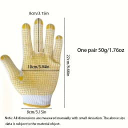 12 Pairs Cotton Polyester String Knit Shell Safety Protection Work Gloves, Painter Mechanic Industrial Warehouse with Dots,