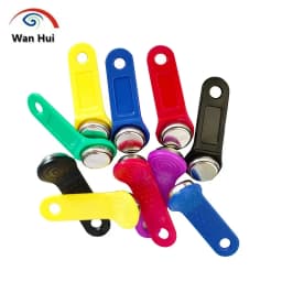 100Pcs/lots TM1990A-F5, DS1990A-F5 iButton TM Card, RW1990 Universal Intercome Key, Touch Memory Chip Map for Security Patrol