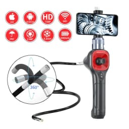 Articulating Borescope 6.2mmProbe 4 Ways Endoscope Inspection Camera with 6 LED for Snake Tube