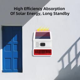 Powered Strobe Sound Flash Waterproof Wireless Outdoor Solar Siren Alarm Siren for 433MHz Wifi GSM Alarm System