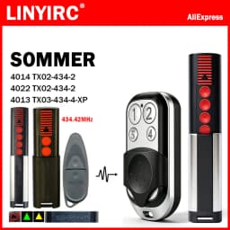 SOMMER TX03-434-4-XP Gate Remote Control 434.42MHz For SOMMER 4014 4022 TX02-434-2 Garage Door Remote Control 434MHz Gate Opener