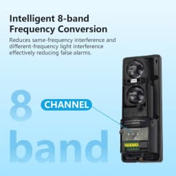 Meian Dual-beam Infrared Sensor, 100M Wired Barrier Detector, Infrared Beam Detector, 8 Frequency Conversion, Digital Display