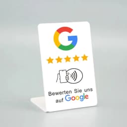 German French Arabic Italian Spanish Portuguese Hebrew Writing Google Reviews NFC Stand Tap URL Social Business Review Cards