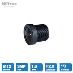 Witrue Fisheye CCTV Lens 1.8MM Wide View Angle 170 Degree HD 3MP M12 Mount F2.0 1/3" for Surveillance Security Camera