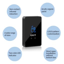 Infrared Sensor Switch No Touch Contactless Switches Wave to Release Door Lock Exit Button For Access Control System DC12V-24V