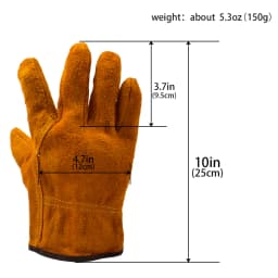3/5/10 Pairs Labor Protection Work Gloves Soft Cowhide Welding Safety Protection Wear-Resistant Insulated Welding Gloves
