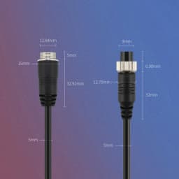 1m/2m/5m 4 Pin Male to Female Aviation Extension Video Cable for Truck Bus Monitor Camera Connection A7