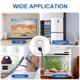 1PC Power Failure Alarm, Circuit Failed Selector Alerter, Smart Power Outage Reminder for Freezer in Garage, Monitor Power Cut