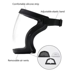 Dustproof PM2.5 Replaced Filters For Transparent Protective Full Face Shield Windproof Anti-Dust Mask Anti-splash Safety Glasses