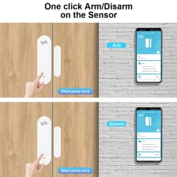 Tuya WiFi Door Window Sensor 80dB Sound WiFi Security Alarm Door Open Closed Detectors APP Remote Control Support Arm and Disarm
