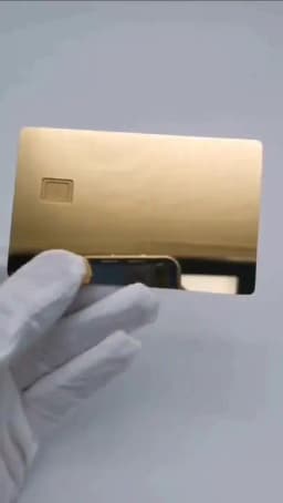 24k Mirror Credit Card Blank DIY 4442 Chip Slot with Hico 3 Track Magnetic Stripe for Ic Smart Intelligent Card Custom Gift Card