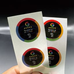 NFC Tags Review Us On Google NFC Tap Review Sticker Tags 30mm Waterproof Google Review Sticker 13.56Mhz NFC215 Adhesive Labels