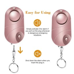 Personal Alarm Safe Sound Emergency Self-Defense Security Alarm Women's Wolf Guard Keychain LED Flashlight For Women Girls Kid